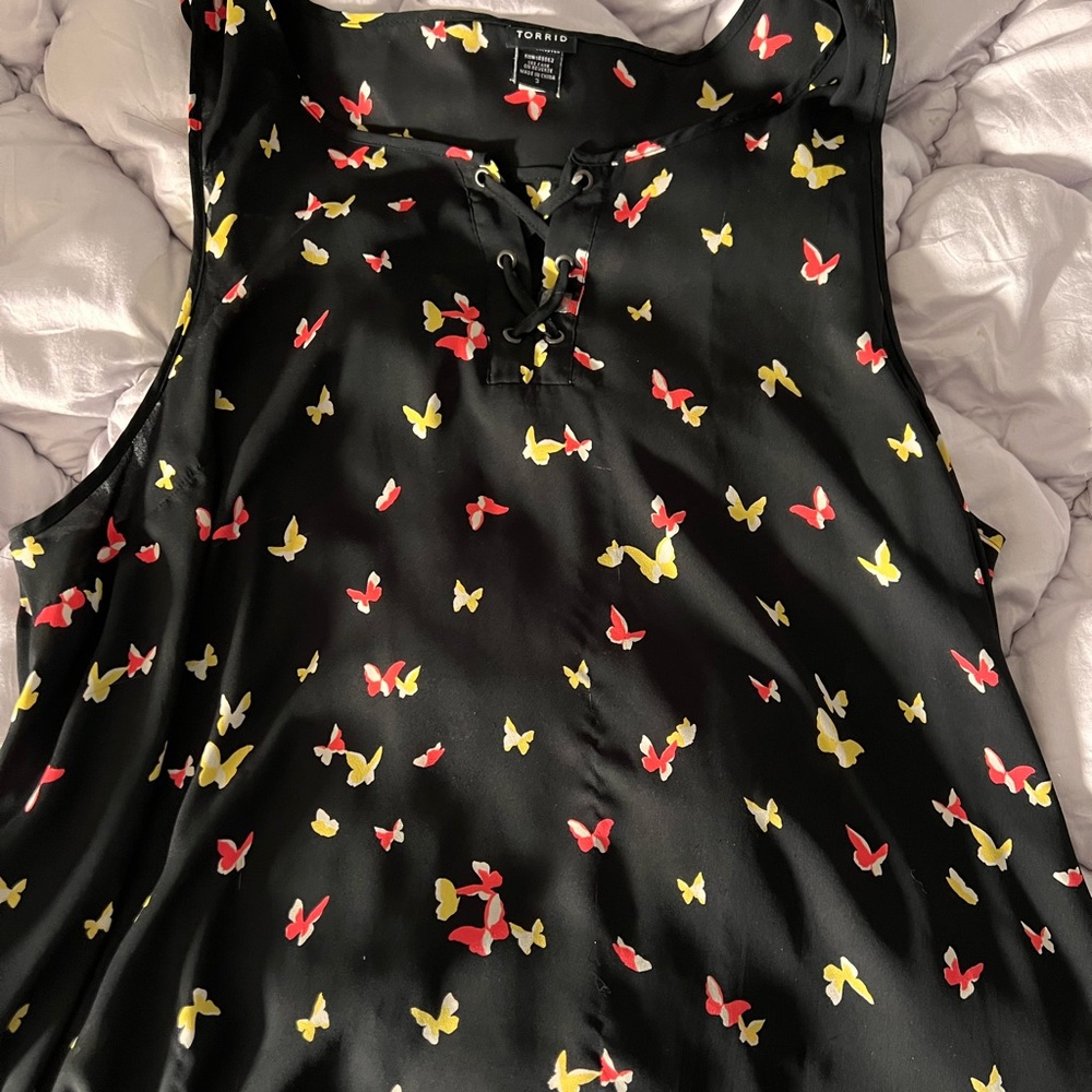 Torrid Semi-Sheer Butterfly Blouse